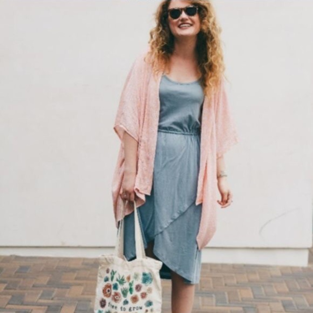 Symbology Pink Floral Kimono
